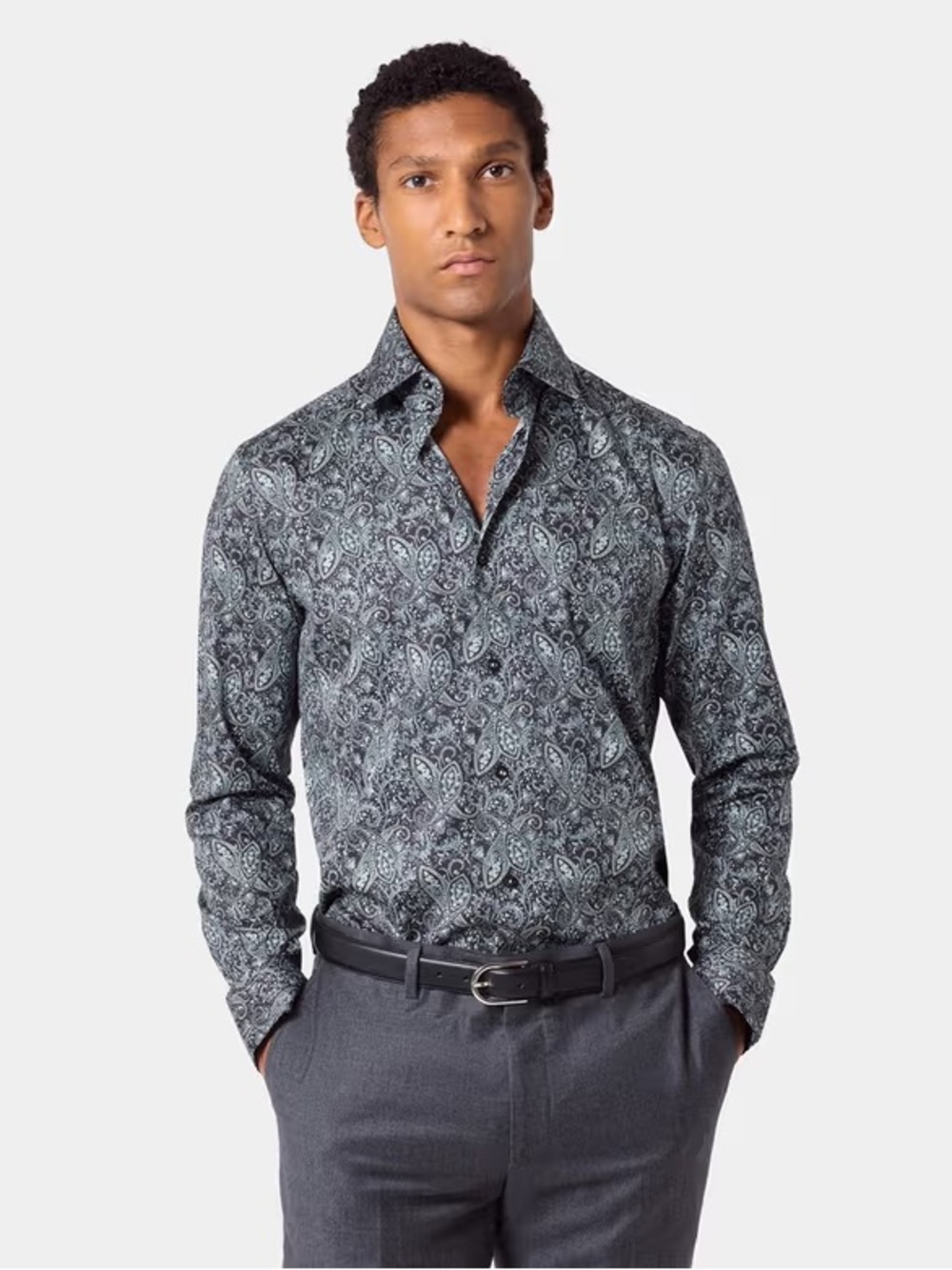 Hawes & Curtis London paisley button down